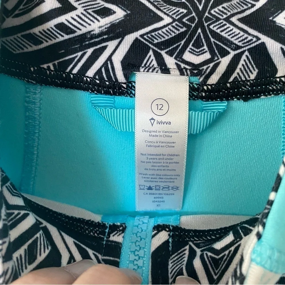 Ivivva | Perfect Your Practice Jacket Blue Lunar Eclipse Stripe Size 12